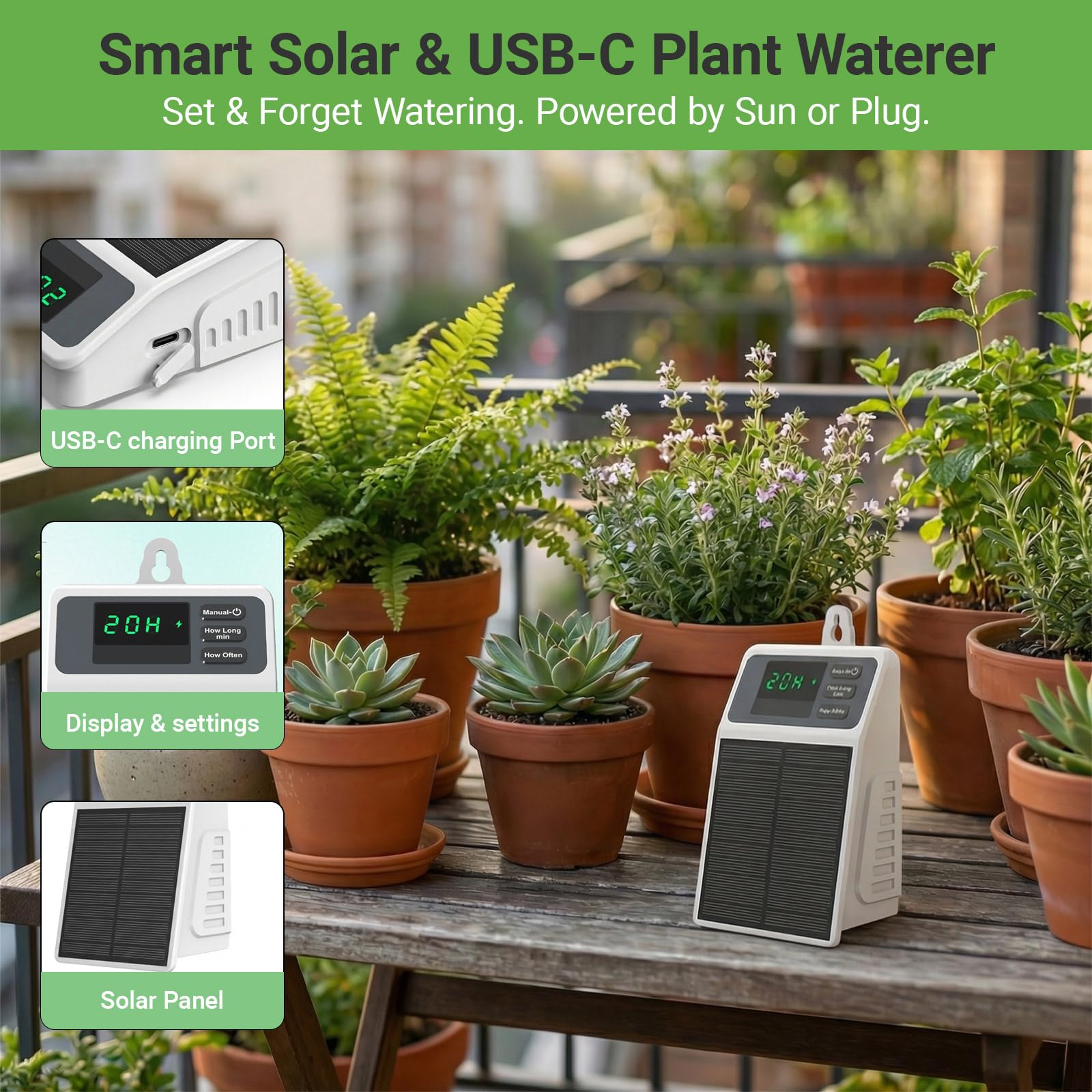 Upgraded Solar Drip Irrigation - огляд і ціна Plant Parent Kit